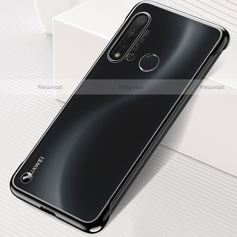 Transparent Crystal Hard Case Back Cover S04 for Huawei P20 Lite (2019) Black