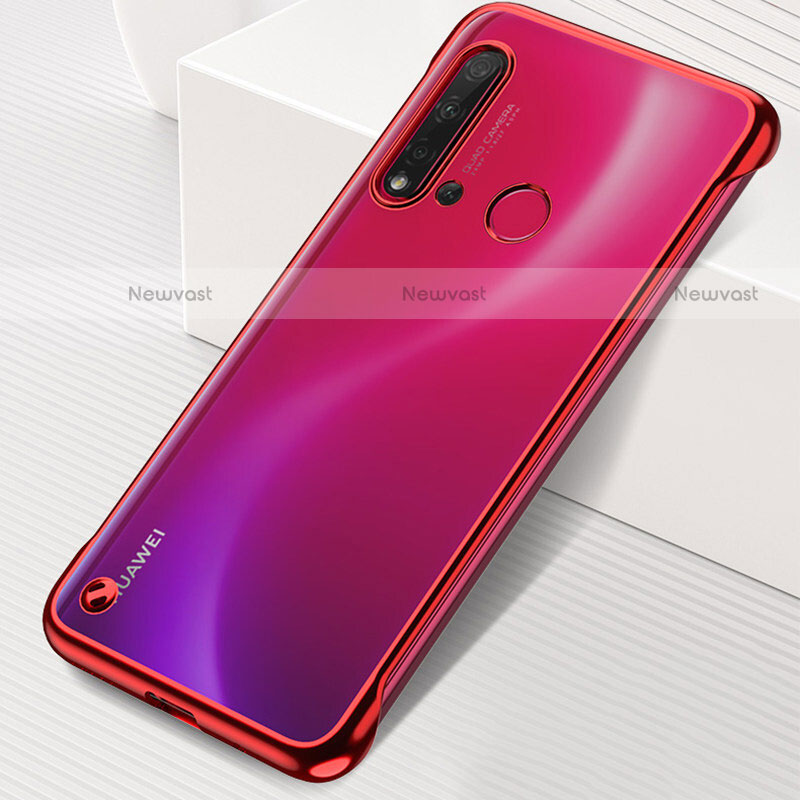 Transparent Crystal Hard Case Back Cover S04 for Huawei P20 Lite (2019) Red