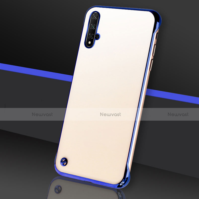 Transparent Crystal Hard Case Back Cover S05 for Huawei Nova 5 Blue