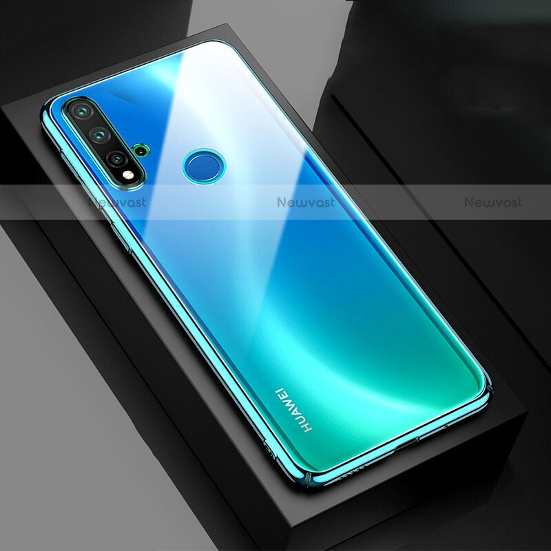 Transparent Crystal Hard Case Back Cover S05 for Huawei P20 Lite (2019) Cyan