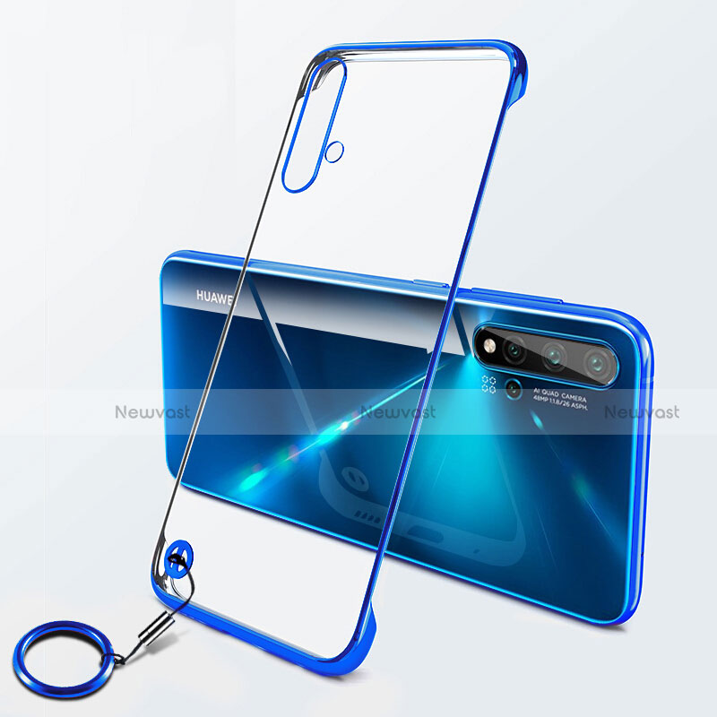 Transparent Crystal Hard Case Back Cover S06 for Huawei Nova 5 Blue