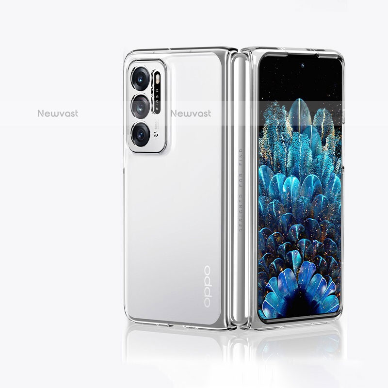 Transparent Crystal Hard Case Back Cover T01 for Oppo Find N 5G Clear