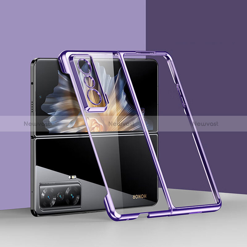 Transparent Crystal Hard Case Back Cover ZL1 for Huawei Honor Magic Vs 5G Purple