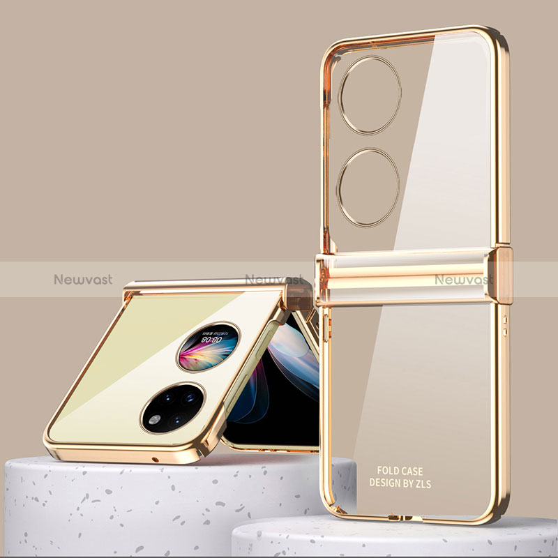 Transparent Crystal Hard Case Back Cover ZL1 for Huawei P60 Pocket Gold