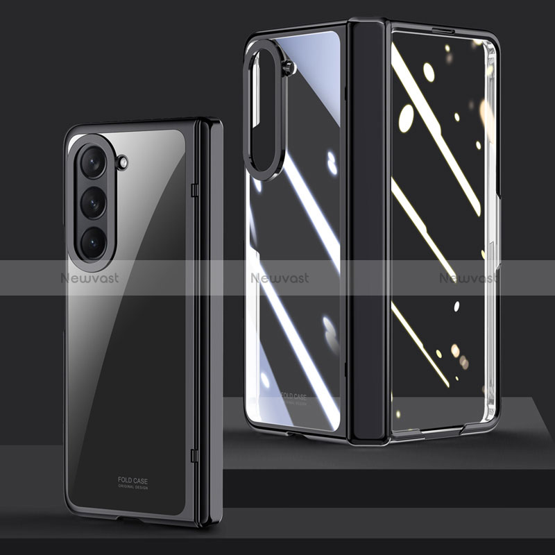 Transparent Crystal Hard Case BMKk Cover MK2 for Samsung Galaxy Z Fold5 5G Black