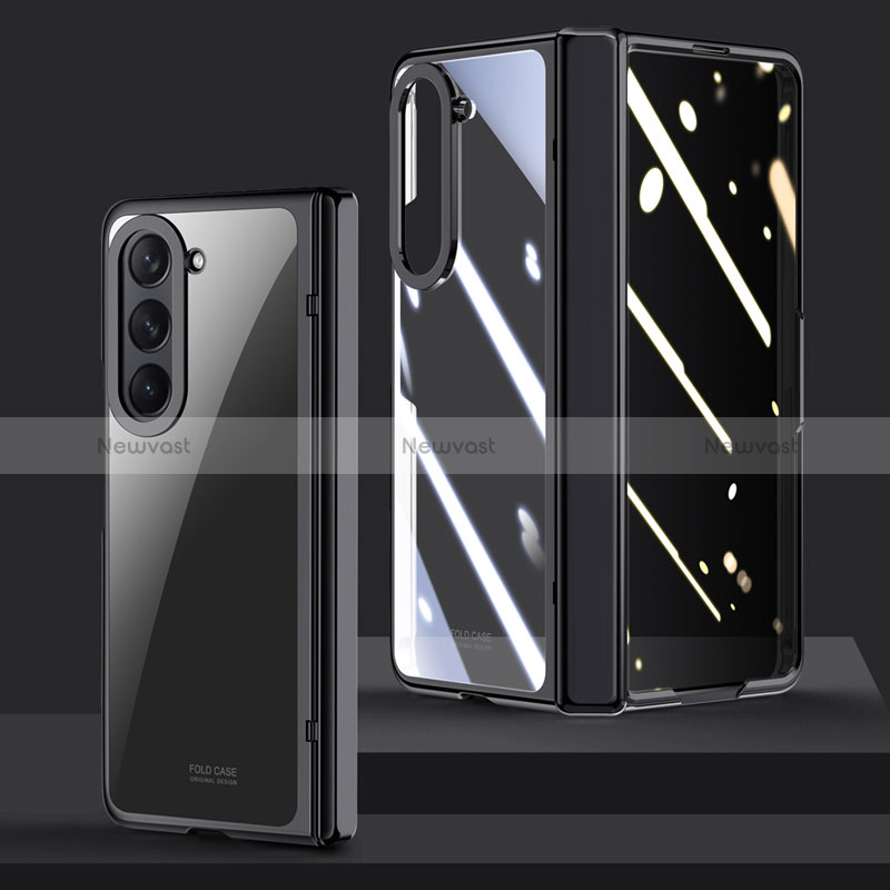 Transparent Crystal Hard Case BMKk Cover MK3 for Samsung Galaxy Z Fold5 5G Black