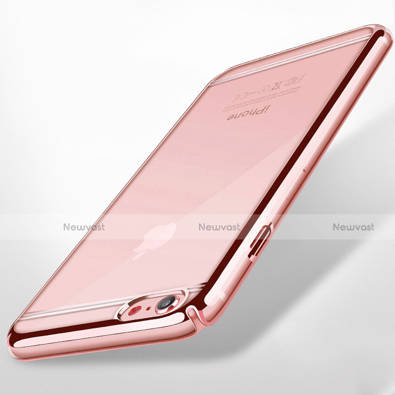 Transparent Crystal Hard Rigid Case Back Cover for Apple iPhone 6 Pink