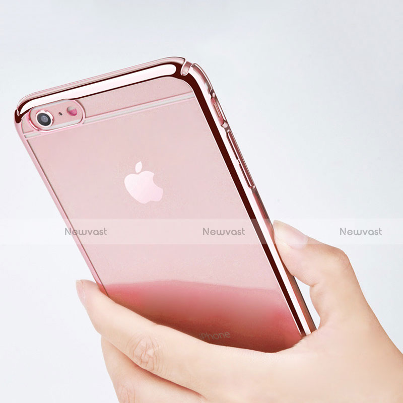 Transparent Crystal Hard Rigid Case Back Cover for Apple iPhone 6 Pink