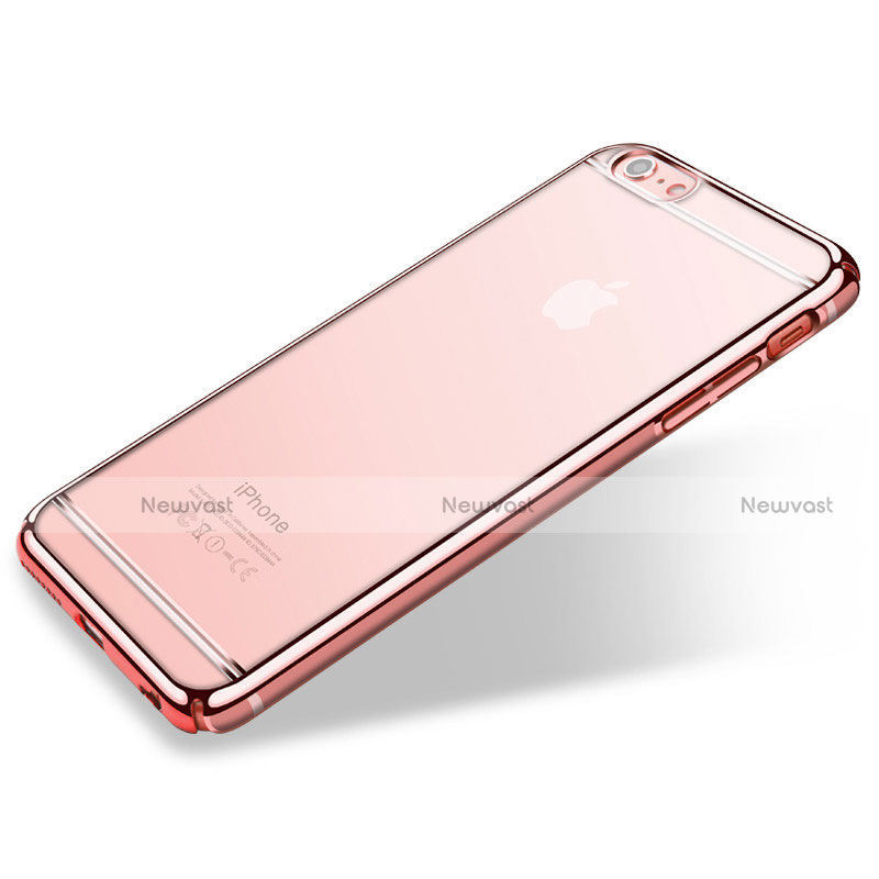 Transparent Crystal Hard Rigid Case Back Cover for Apple iPhone 6 Pink