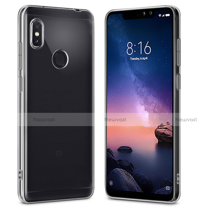 Transparent Crystal Hard Rigid Case Back Cover for Xiaomi Redmi Note 6 Pro Clear