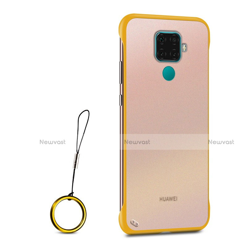 Transparent Crystal Hard Rigid Case Back Cover H01 for Huawei Nova 5i Pro Yellow