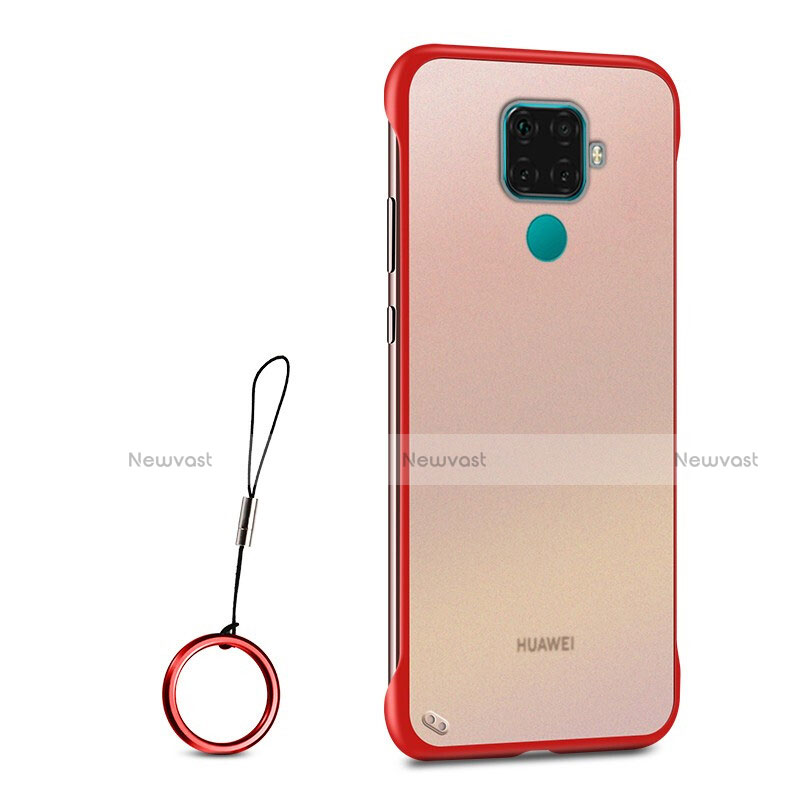 Transparent Crystal Hard Rigid Case Back Cover H01 for Huawei Nova 5z Red