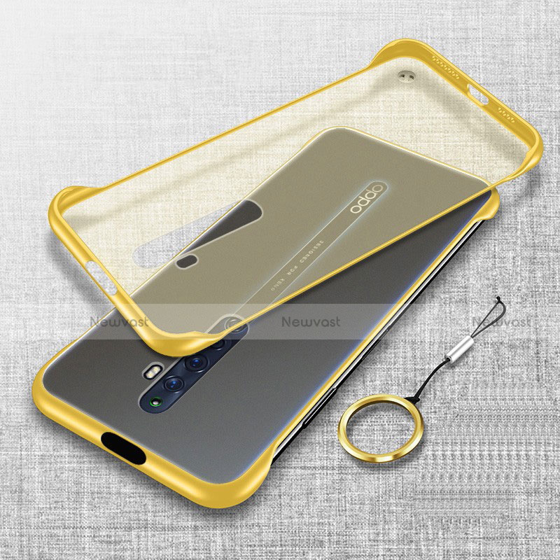 Transparent Crystal Hard Rigid Case Back Cover H01 for Oppo Reno2 Z Yellow