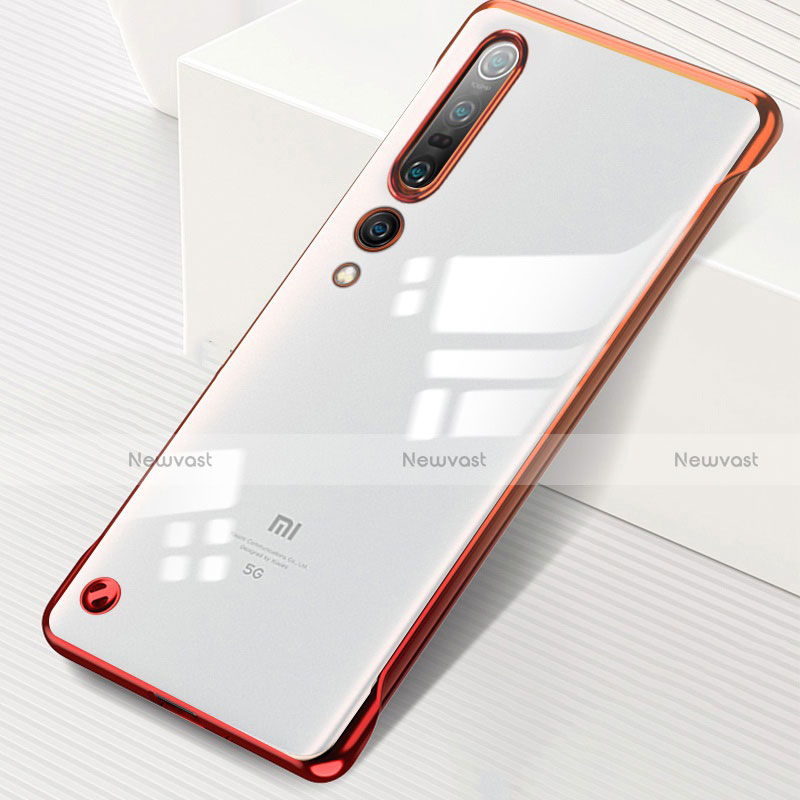 Transparent Crystal Hard Rigid Case Back Cover H01 for Xiaomi Mi 10 Pro Red