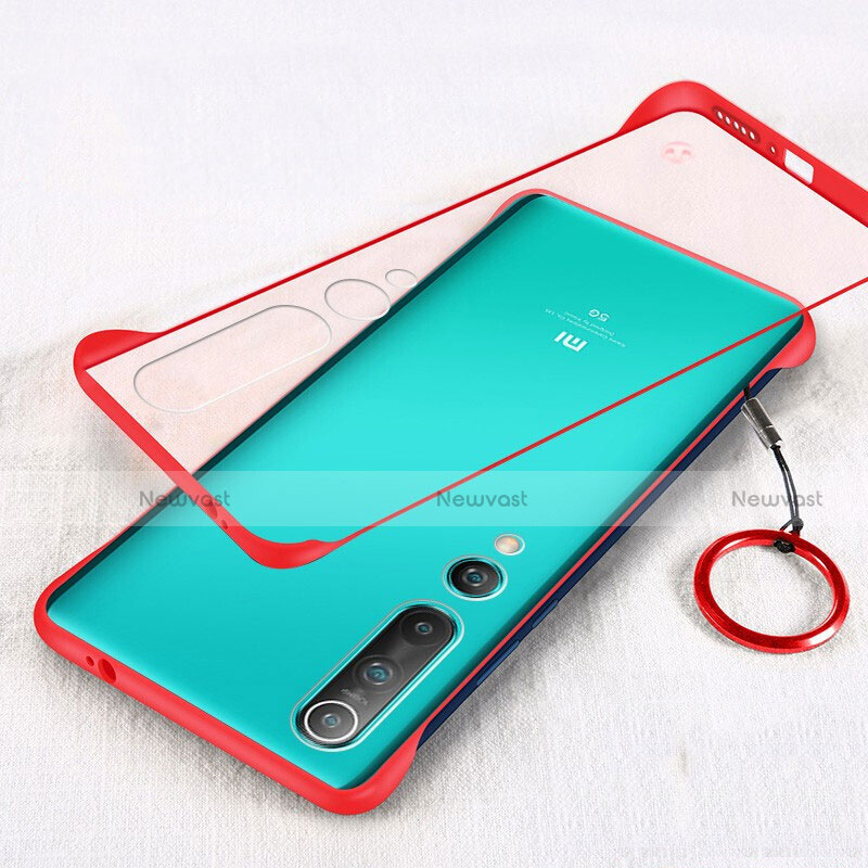 Transparent Crystal Hard Rigid Case Back Cover H01 for Xiaomi Mi 10 Red