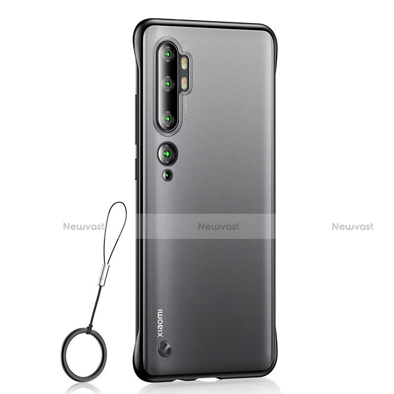 Transparent Crystal Hard Rigid Case Back Cover H01 for Xiaomi Mi Note 10 Black