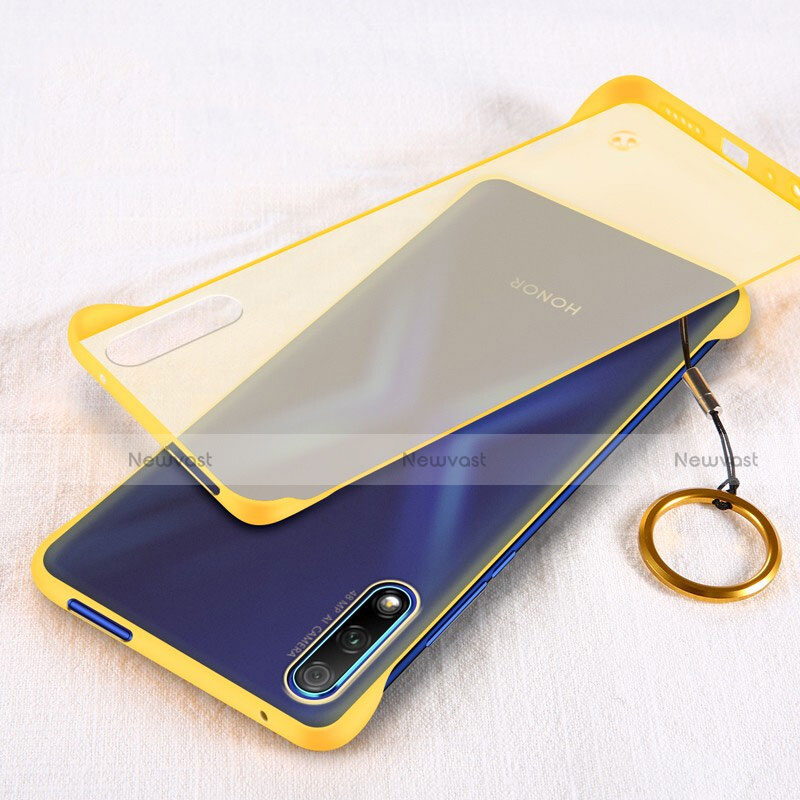 Transparent Crystal Hard Rigid Case Back Cover H02 for Huawei Honor 9X Yellow