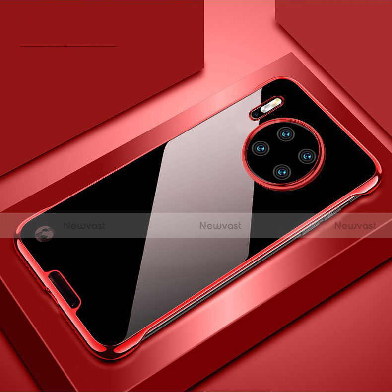 Transparent Crystal Hard Rigid Case Back Cover H02 for Huawei Mate 30 Pro Red