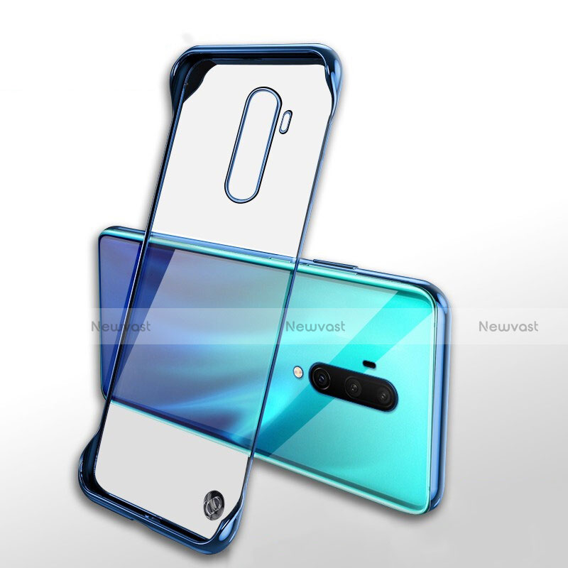 Transparent Crystal Hard Rigid Case Back Cover H02 for OnePlus 7T Pro 5G Blue