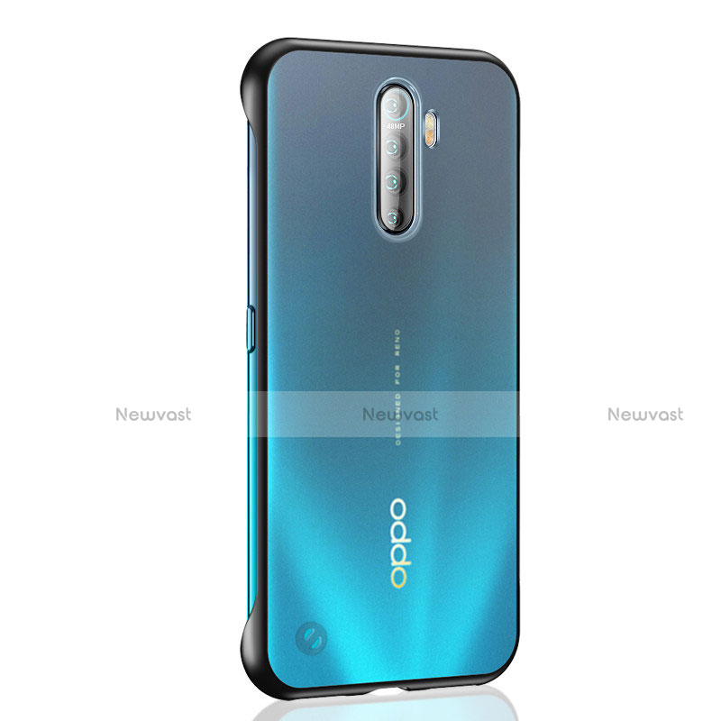 Transparent Crystal Hard Rigid Case Back Cover H02 for Oppo Reno Ace Black