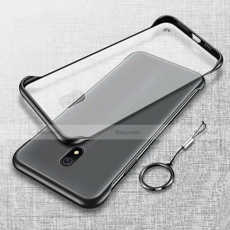 Transparent Crystal Hard Rigid Case Back Cover H02 for Xiaomi Redmi 8A Black