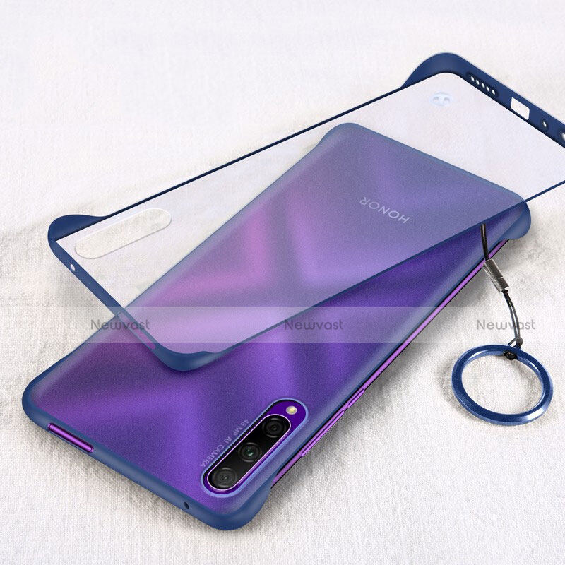 Transparent Crystal Hard Rigid Case Back Cover H03 for Huawei P Smart Pro (2019) Blue