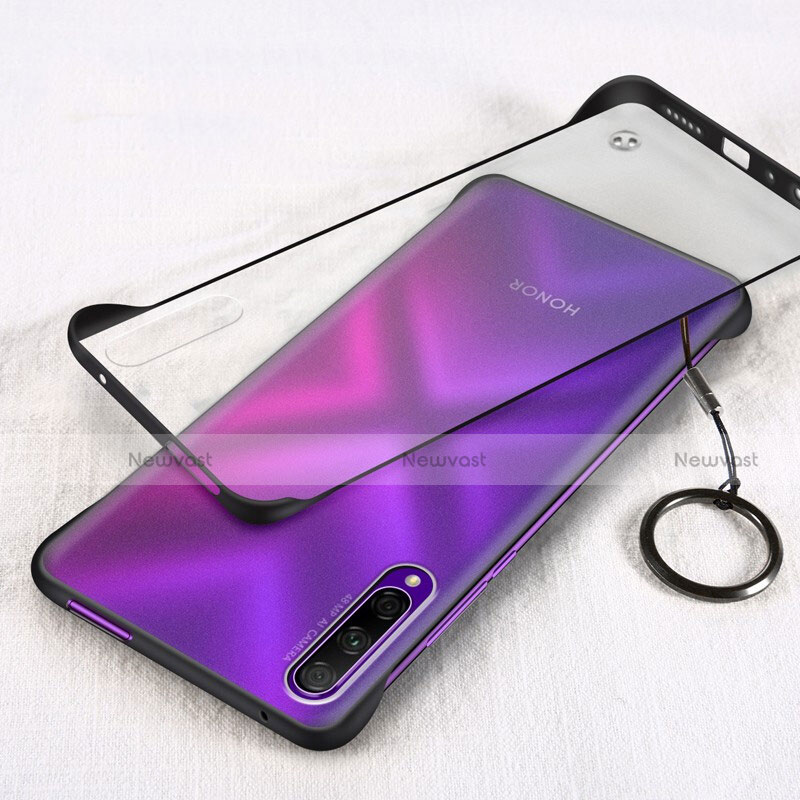 Transparent Crystal Hard Rigid Case Back Cover H03 for Huawei Y9s Black