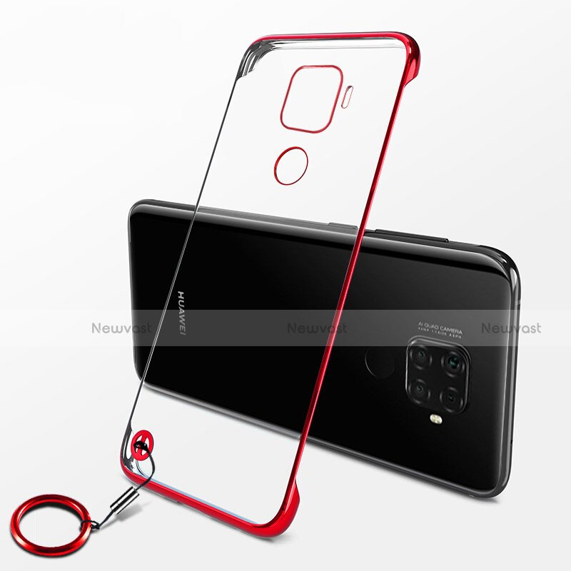 Transparent Crystal Hard Rigid Case Back Cover H04 for Huawei Mate 30 Lite Red