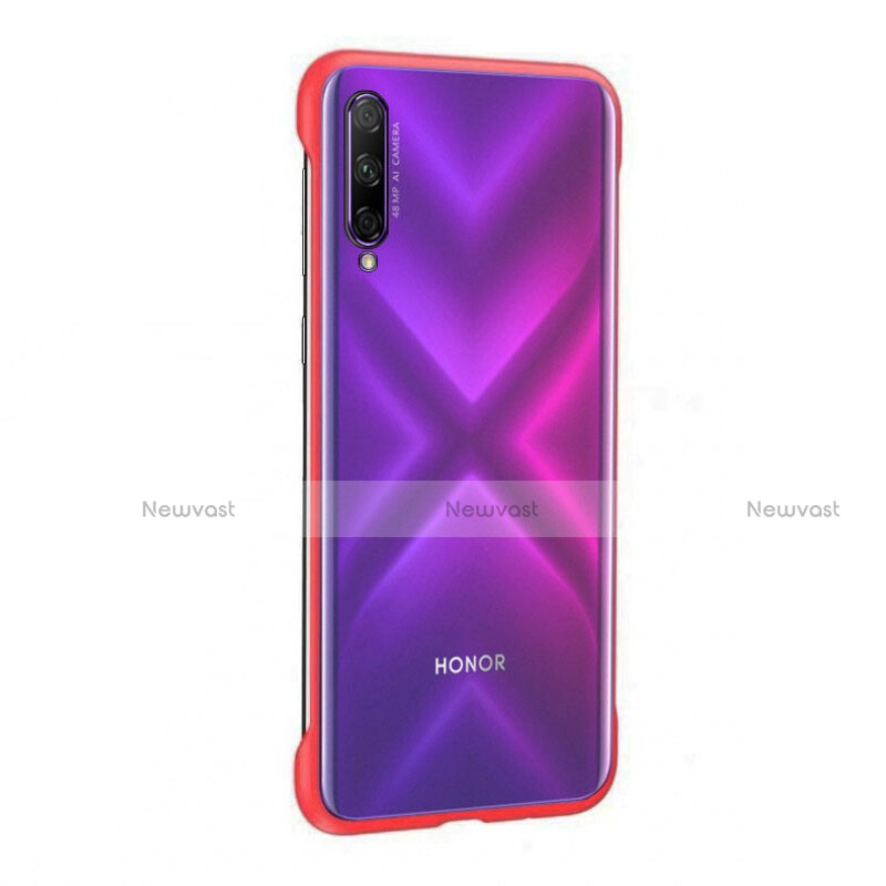 Transparent Crystal Hard Rigid Case Back Cover H04 for Huawei P Smart Pro (2019) Red
