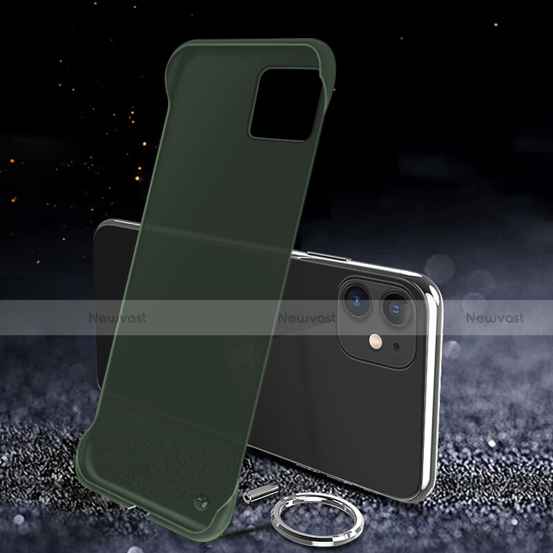 Transparent Crystal Hard Rigid Case Back Cover S01 for Apple iPhone 11 Green