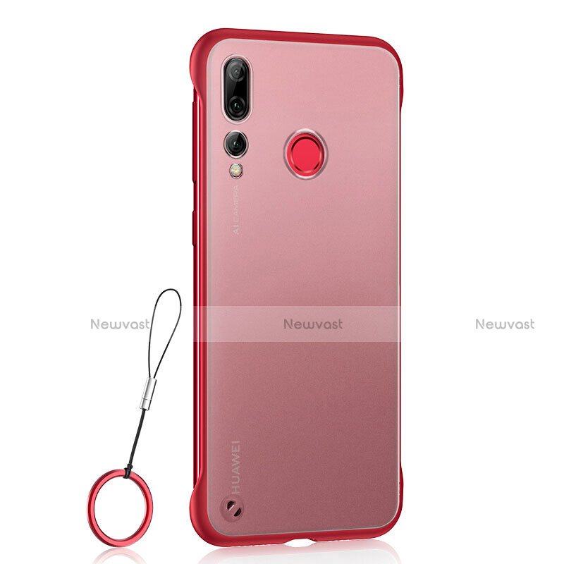 Transparent Crystal Hard Rigid Case Back Cover S01 for Huawei Honor 20 Lite Red