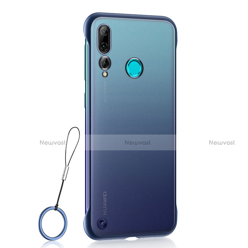 Transparent Crystal Hard Rigid Case Back Cover S01 for Huawei Honor 20E Blue