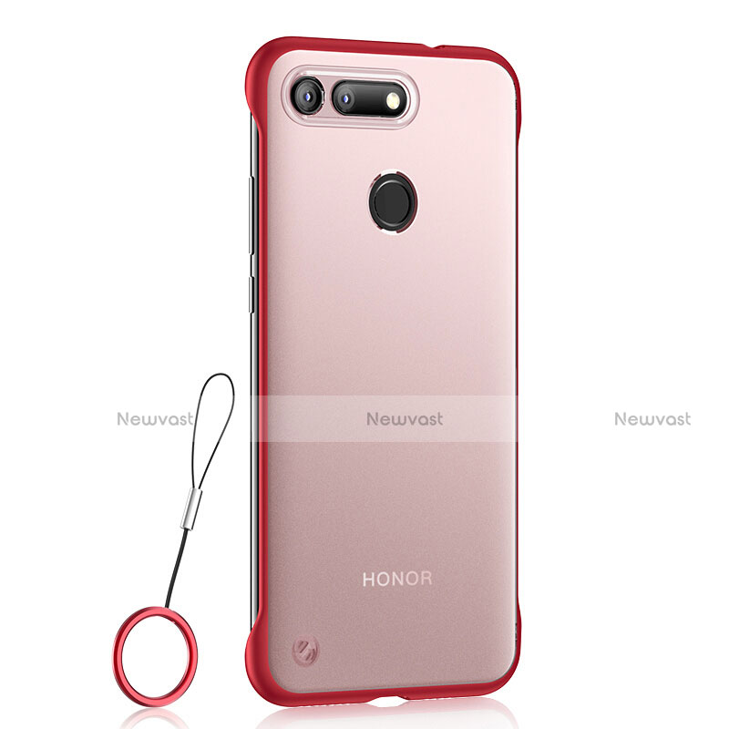 Transparent Crystal Hard Rigid Case Back Cover S01 for Huawei Honor V20 Red