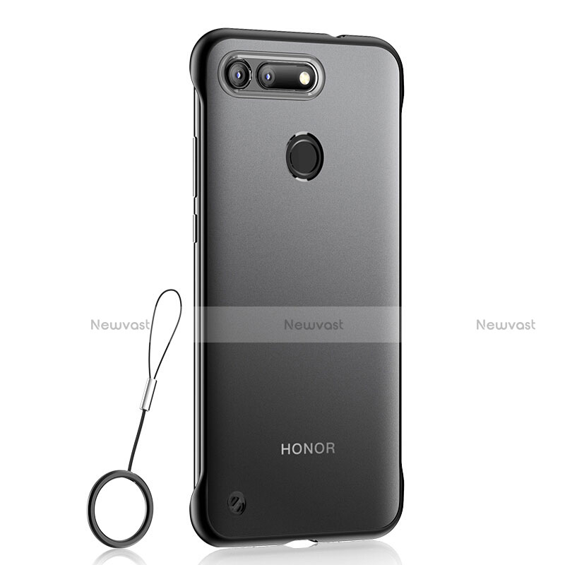 Transparent Crystal Hard Rigid Case Back Cover S01 for Huawei Honor View 20 Black