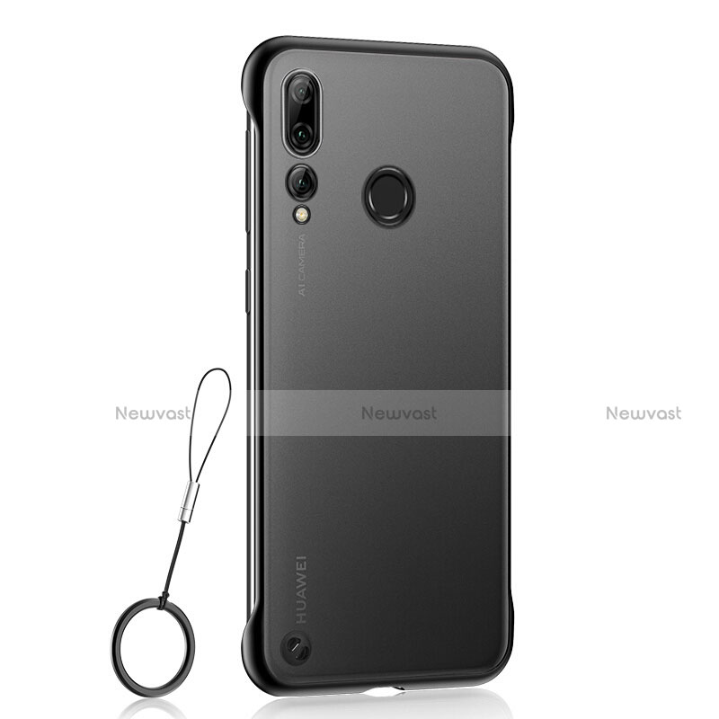Transparent Crystal Hard Rigid Case Back Cover S01 for Huawei P Smart+ Plus (2019) Black