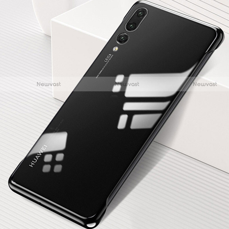 Transparent Crystal Hard Rigid Case Back Cover S01 for Huawei P20 Pro Black