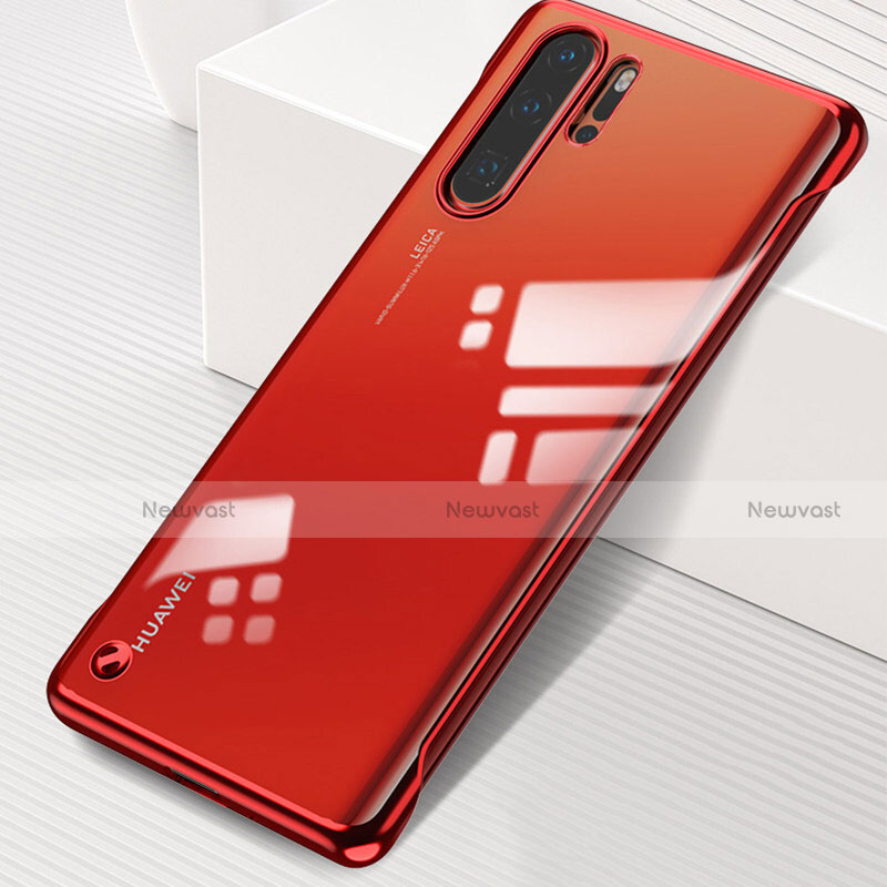 Transparent Crystal Hard Rigid Case Back Cover S01 for Huawei P30 Pro Red