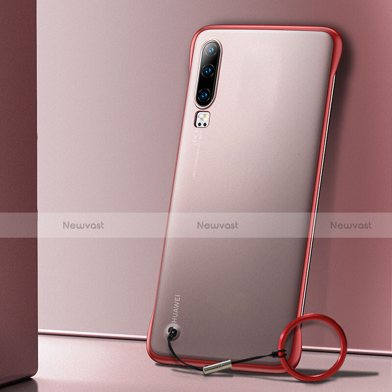 Transparent Crystal Hard Rigid Case Back Cover S01 for Huawei P30 Red