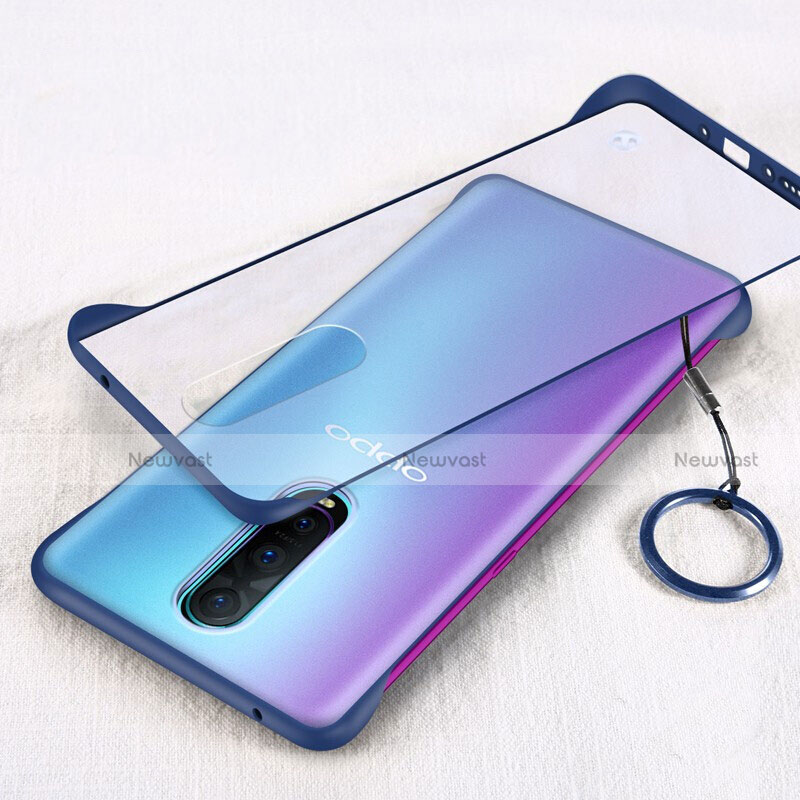 Transparent Crystal Hard Rigid Case Back Cover S01 for Oppo R17 Pro Blue