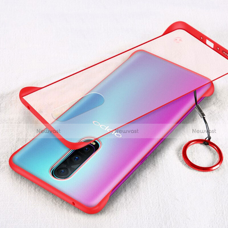 Transparent Crystal Hard Rigid Case Back Cover S01 for Oppo R17 Pro Red