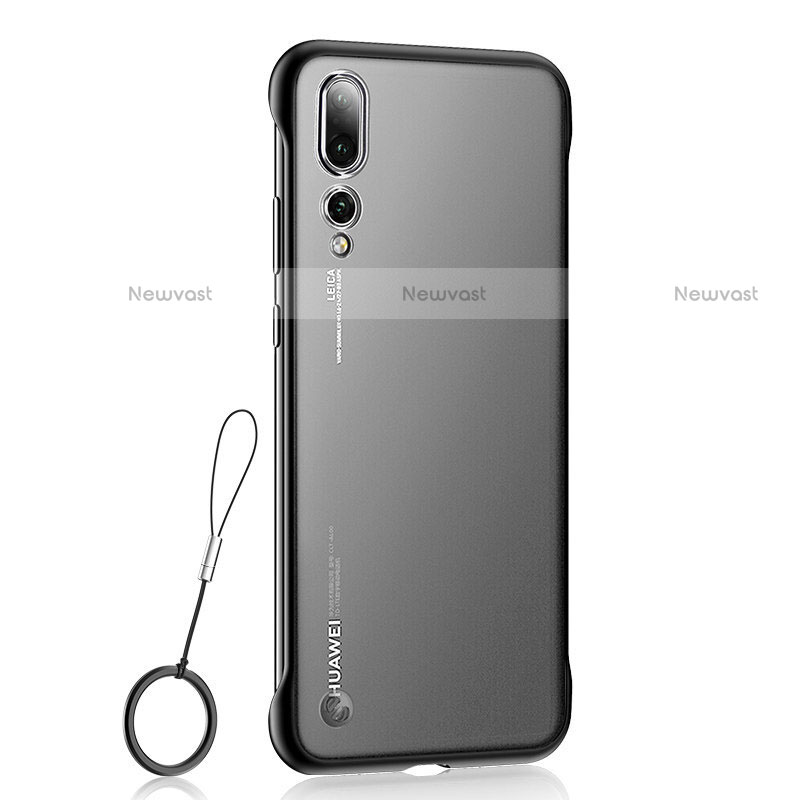 Transparent Crystal Hard Rigid Case Back Cover S02 for Huawei P20 Pro Black