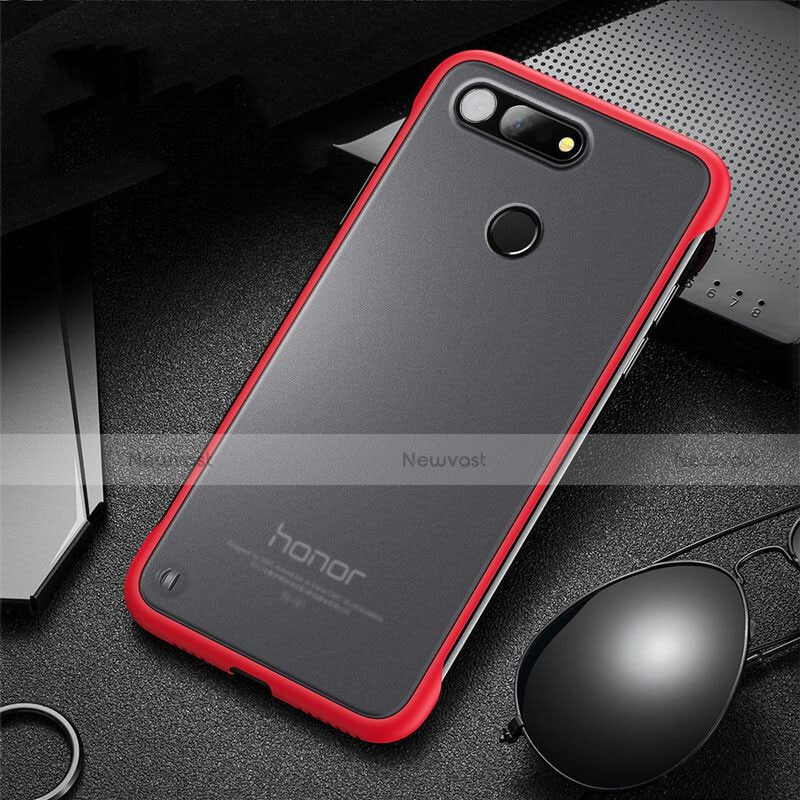 Transparent Crystal Hard Rigid Case Back Cover S03 for Huawei Honor V20 Red