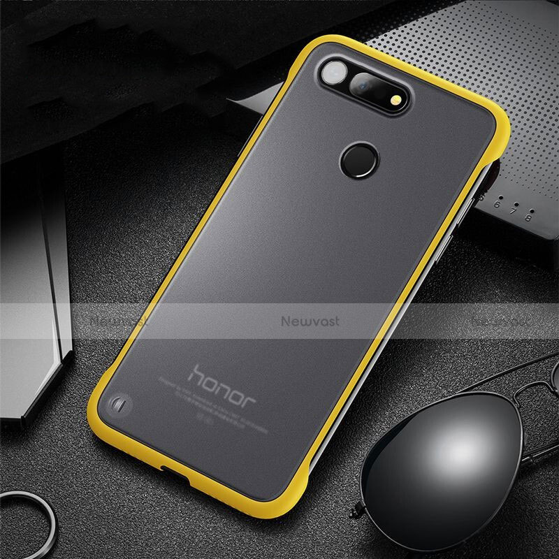 Transparent Crystal Hard Rigid Case Back Cover S03 for Huawei Honor View 20 Yellow