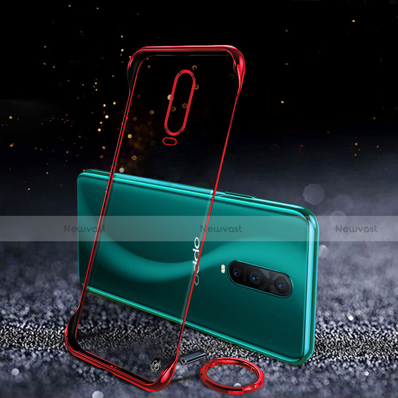 Transparent Crystal Hard Rigid Case Back Cover S03 for Oppo R17 Pro Red