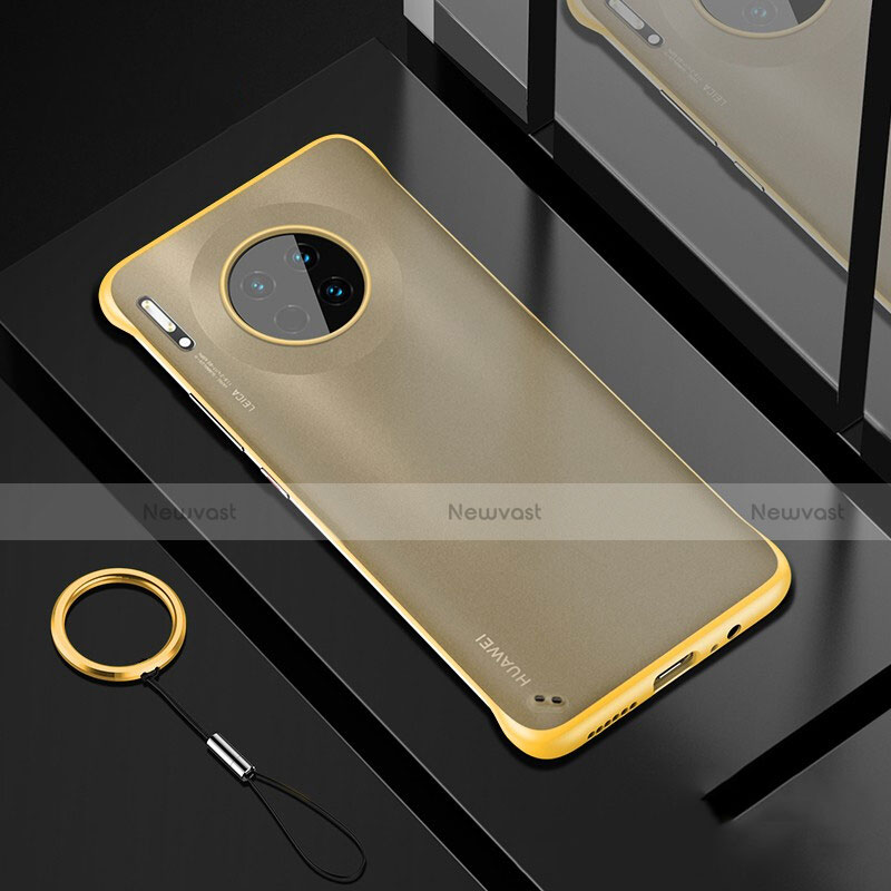 Transparent Crystal Hard Rigid Case Back Cover S04 for Huawei Mate 30 5G Yellow