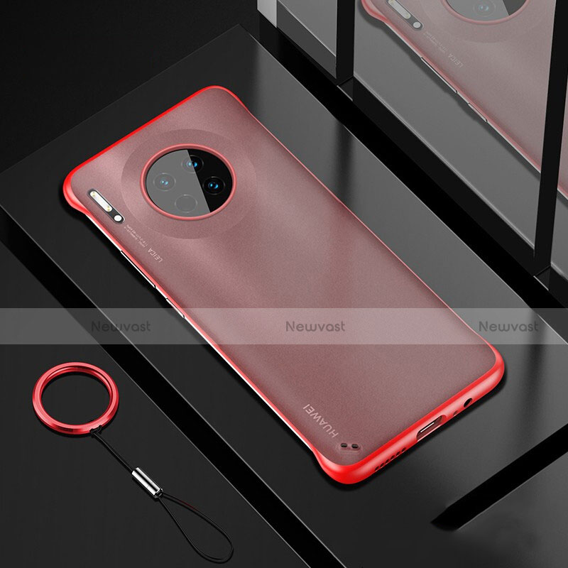 Transparent Crystal Hard Rigid Case Back Cover S04 for Huawei Mate 30 Pro Red