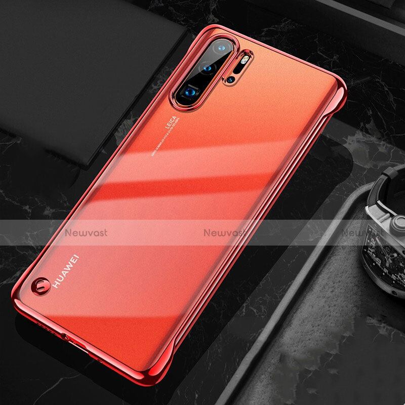 Transparent Crystal Hard Rigid Case Back Cover S04 for Huawei P30 Pro New Edition Red