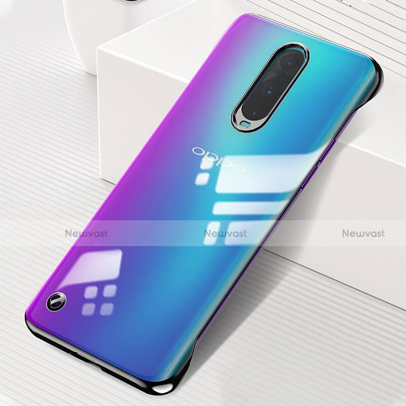 Transparent Crystal Hard Rigid Case Back Cover S04 for Oppo R17 Pro Black