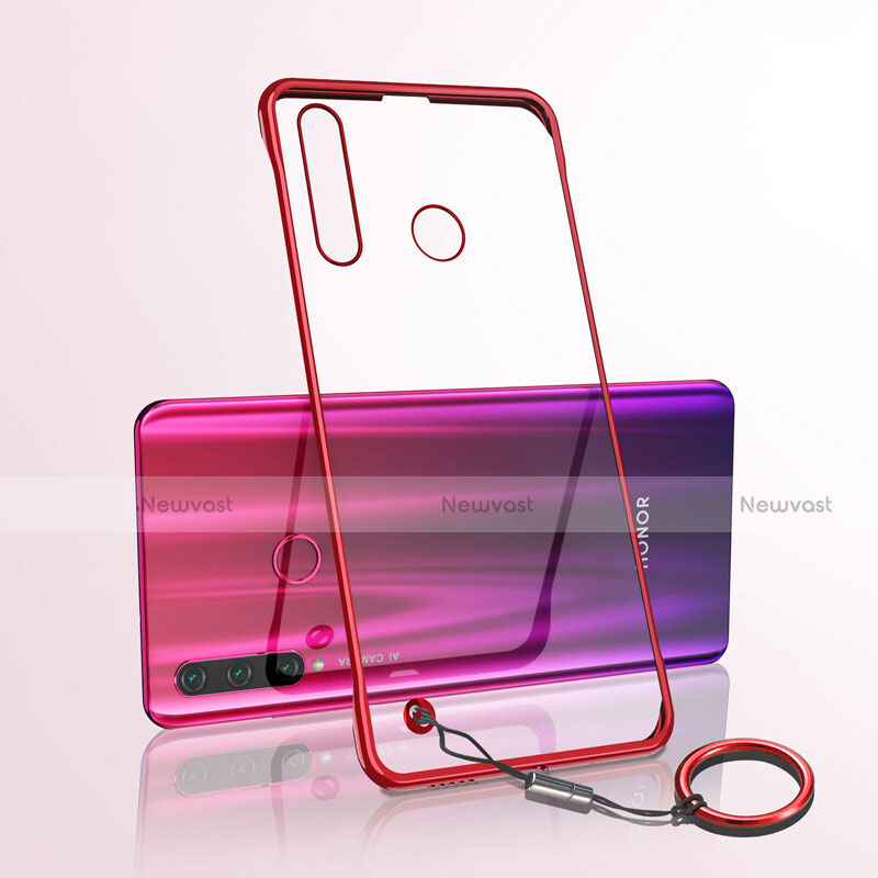 Transparent Crystal Hard Rigid Case Back Cover S05 for Huawei Honor 20E Red