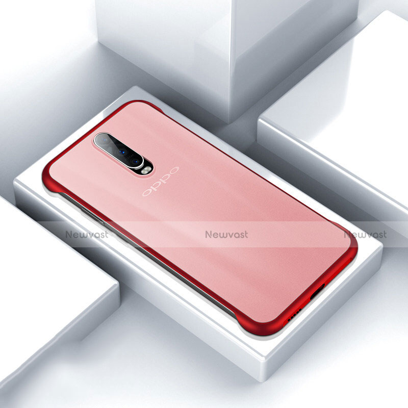 Transparent Crystal Hard Rigid Case Back Cover S05 for Oppo R17 Pro Red